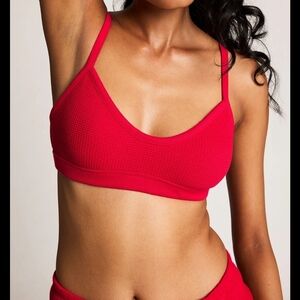 Red Seamless Scoop Bralette - Women Intimates
